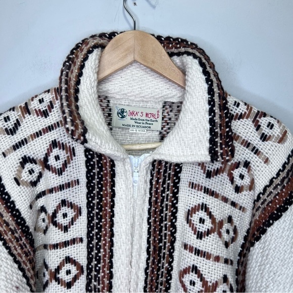 Inka’s World Vintage 100% Wool Cottagecore Chunky Knit Sweater - Picture 2 of 10